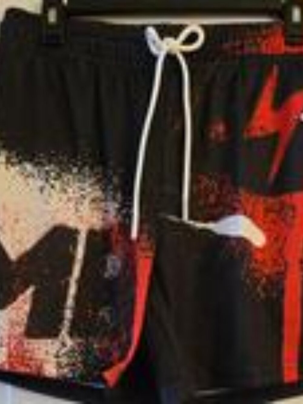 AMP Black And Red Mesh Shorts